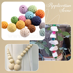 150Pcs Unfinished Wood Beads&nbsp;WOOD-PA0001-83B