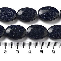 Synthetic Blue Goldstone Beads Strands&nbsp;G-P528-M02-01