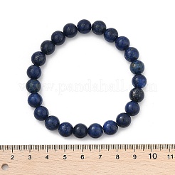 Natural Lapis Lazuli Beaded Stretch Bracelet&nbsp;X-BJEW-F203-06