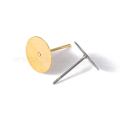 120Pcs 6 Style 304 Stainless Steel Stud Earring Pads&nbsp;STAS-YW0001-36