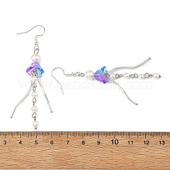 Shell Pearl & Glass Dangle Earrings&nbsp;EJEW-JE07528