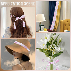 1Roll Single Face Printed Polyester Satin Ribbon&nbsp;SRIB-CY0001-47F