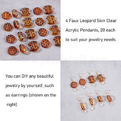 80Pcs 4 Style Transparent Acrylic Beads&nbsp;TACR-FH0001-09