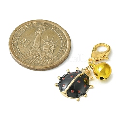 Ladybird Alloy Enamel Pendants Decoraiton&nbsp;HJEW-JM01048
