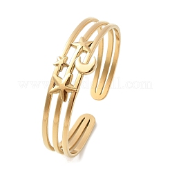 304 Stainless Steel Cuff Bangles for Women&nbsp;BJEW-B120-07G-03