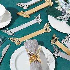 100Pcs 4 Styles Metallic Paper Napkin Rings&nbsp;AJEW-GO0002-04