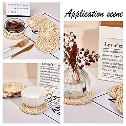 Handmade Corn Straw Woven Placemats&nbsp;AJEW-WH0016-79