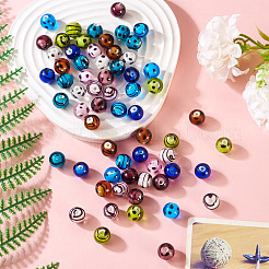 64Pcs 16 Styles Handmade Lampwork Beads&nbsp;LAMP-TA0001-59B