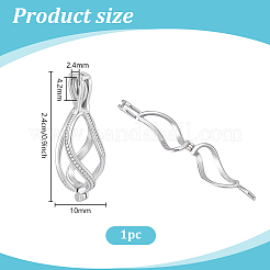 1Pc 925 Sterling Silver Bead Cage Pendants&nbsp;FIND-PH0026-27