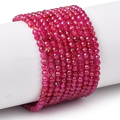 Lab Grown Red Corundum Beads Strands&nbsp;G-Z123-A01-3mm