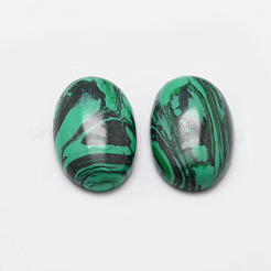 Dyed Oval Synthetic Malachite Cabochons&nbsp;G-K020-30x22mm-10