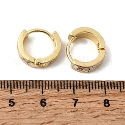 Flower Brass Hoop Earrings&nbsp;EJEW-D352-07G