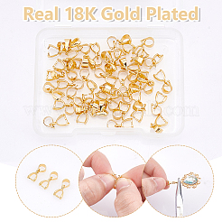 40Pcs Brass Pendant Pinch Bails&nbsp;KK-UN0002-72
