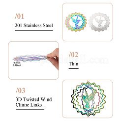 2Pcs 2 Colors 201 Stainless Steel Connector Charms/Links&nbsp;STAS-TA0005-62