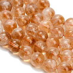 Hearted Natural Citrine Beads Strands&nbsp;GG-T002-A01-12mm