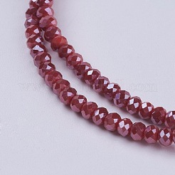 Electroplate Glass Beads Strands&nbsp;GLAA-F077-PL05