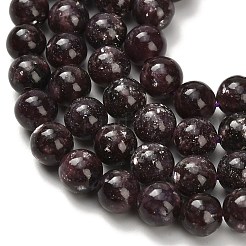 Natural Lepidolite/Purple Mica Stone Beads Strands&nbsp;G-H335-B03-8mm-A