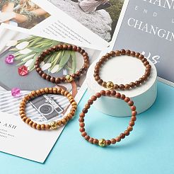 Oil Diffuser Yoga Beads Stretch Bracelet for Girl Women&nbsp;BJEW-JB06897