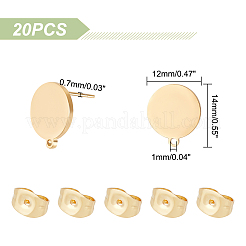 10 Pairs 304 Stainless Steel Stud Earring Findings&nbsp;STAS-UN0042-35