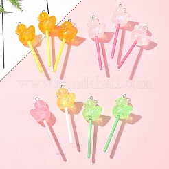 10Pcs Luminous Translucent Resin Big Pendants&nbsp;FIND-FS0002-91B