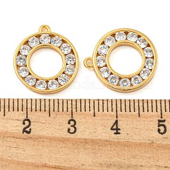 Brass Clear Cubic Zirconia Pendants&nbsp;KK-N254-31G