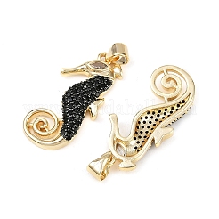 Brass Micro Pave Cubic Zirconia Pendants&nbsp;KK-S526-67G