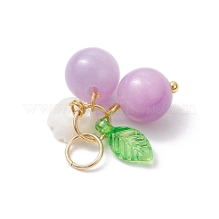 6Pcs 6 Colors Natural Malaysia Jade & White Jade & Topaz Jade & Green Jade & Yellow Jade Pendants&nbsp;PALLOY-JF03252
