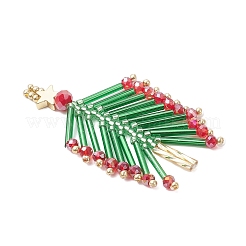 Glass Seed Beaded Christmas Tree Pendants&nbsp;PALLOY-MZ01075