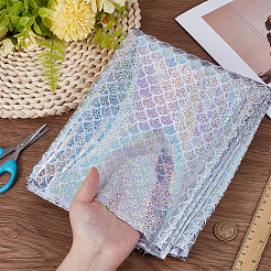 Polyester Fish Scale Fabric&nbsp;DIY-WH20063-038A