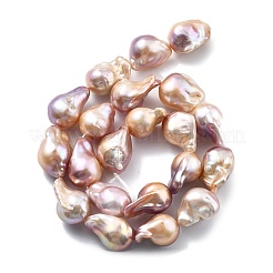 Natural Nucleated Pearl Beads Strands&nbsp;PEAR-B004-15C-04D