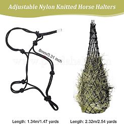 2Pcs 2 Style Adjustable Nylon Knitted Horse Halters&nbsp;FIND-OC0002-04