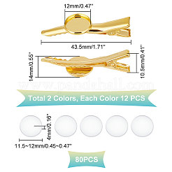 DIY Blank Dome Alligator Hair Clips Making Kit&nbsp;DIY-UN0004-71
