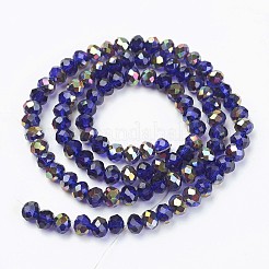 Electroplate Transparent Glass Beads Strands&nbsp;EGLA-A034-T1mm-R12
