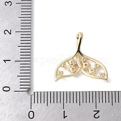 Hollow-Carved Design Fishtail Brass Pendants&nbsp;LS-KK-V005-04G
