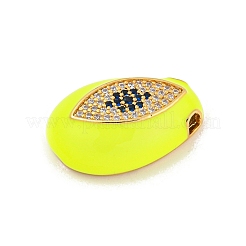 Rack Plating Brass Micro Pave Cubic Zirconia Pendants&nbsp;KK-P277-28G-06