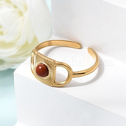 304 Stainless Steel Cuff Open Rings&nbsp;RJEW-F213-01G-09