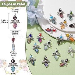 20Pcs 10 Color Evil Eye Lampwork Pendants&nbsp;FIND-CJ0001-69