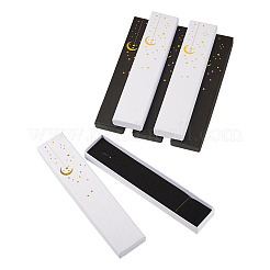6Pcs 2 Colors Gold Stamping Moon Printed Cardboard Paper Jewelry Necklace Packaging Boxes&nbsp;CON-TA0001-46