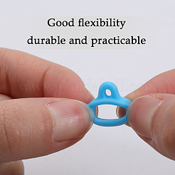 60Pcs 2 Style Silicone Pendant&nbsp;SIL-GF0001-42E