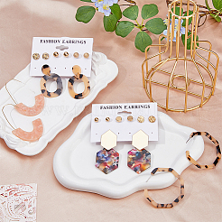 20Pcs 10 Style Acrylic Dangle Stud Earrings&nbsp;EJEW-FI0001-64
