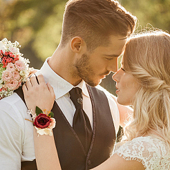 2Pcs 2 Style Silk Cloth Rose with Satin Ribbon Corsage Boutonniere & Wrist Corsages&nbsp;AJEW-CP0005-94