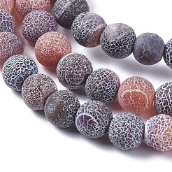 Natural Weathered Agate Beads Strands&nbsp;G-L534-03-6mm