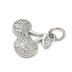 Brass Pave Clear Cubic Zirconia Charms&nbsp;KK-A273-31P