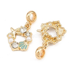 Alloy Enamel European Dangle Charms&nbsp;AL-CBAC2D3-15G