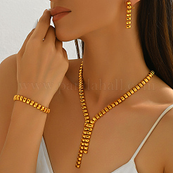 Rectangle Alloy Bracelets & Earrings & Necklaces Sets for Women&nbsp;CI2184