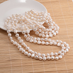 Natural Pearl Nuggets Beaded Necklace&nbsp;NJEW-P126-B-01E-01