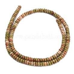 Natural Unakite Beads Strands&nbsp;G-L635-A15-4x2mm