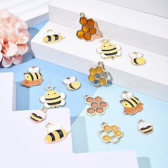 28Pcs 7 Styles Alloy Enamel Pendants&nbsp;ENAM-YW0004-67