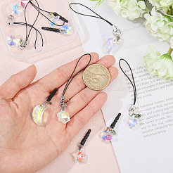 12Pcs Plastic Mobile Dustproof Plugs & Mobile Straps&nbsp;PALLOY-GL00012