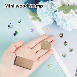 Square Wooden Stamps&nbsp;DIY-WH0546-037